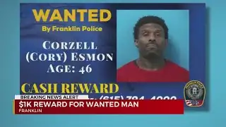 $1,000 reward offered for wanted man