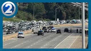 1 dead, 6 injured in multi-vehicle H-1 Freeway crash; traffic being diverted