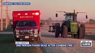 1 found dead in combine after field fire in Rochelle