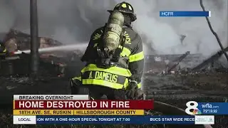 1 home destroyed, another badly damaged in separate fires in Ruskin