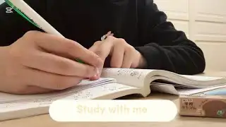 1 hour study with me 🌙 (100% studying)