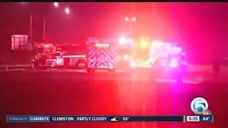 1 lane open on I-95 northbound in Hobe Sound