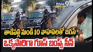 తాడేపల్లి నుండి 10 వాహనలతో జగన్.. ఒక్కసారిగా గూస్ బంప్స్ సీన్ | Y.S Jagan Viral Video Hulchul