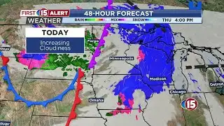 10 a.m. Thursday- Another Arctic front expected mid-day Friday