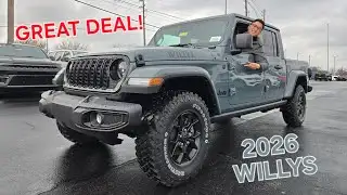 17% off MSRP???😲 (2026 Jeep Gladiator Willys in anvil)