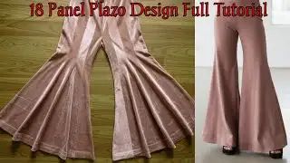 18 Panel Plazo with Side Zip/Planel Plazo Cutting And Stitching/Dress from Saree