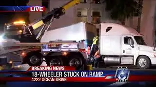 18-wheeler stuck on ramp