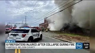 2 families displaced, 6 firefighters injured in Nelson County fire