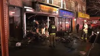 2 firefighters injured while battling building fire in Brooklyn