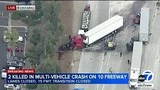2 killed after 4 semitrucks, multiple passenger vehicles crash
