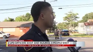 2 Lafayette officers shot, update from LPD on the scene