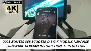 2025 ZONTES 368 SCOOTER D E G K MODELS NEW MSE FIRMWARE GERMAN INSTRUCTION