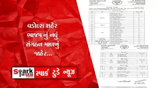 વડોદરા શહેર ભાજપ નું નવું સંગઠન માળખું જાહેર... 2026| Spark Today News Vadodara