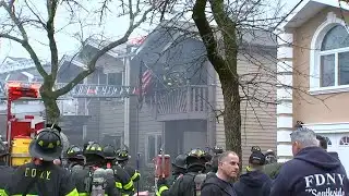 22 firefighters hurt, 3 seriously, in Staten Island house fire