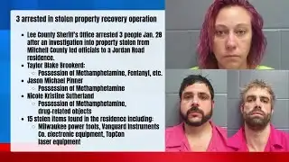 3 arrested in stolen property recovery operation