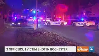 3 officers, 1 victim shot in Rochester