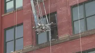 3 workers rescued after scaffolding collapse in downtown Cleveland