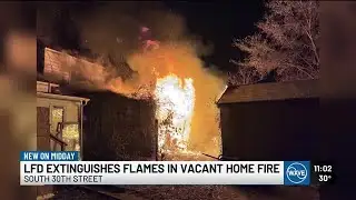 30 firefighters battle fire at empty home in Portland neighborhood