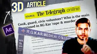 3D Article Animation: 3D Article Newspaper Animation Like @NitishRajput  Using After Effects