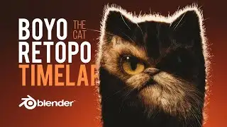 3D Cat Retopology Timelapse | Blender Walkthrough
