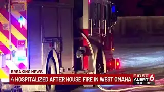 4 hospitalized after house fire in West Omaha