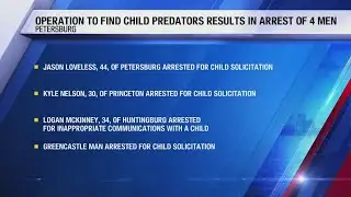 4 men arrested following Petersburg child predator sting