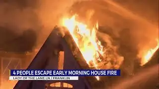 4 people escape Franklin house fire
