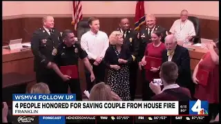 4 people honored for saving couple from house fire