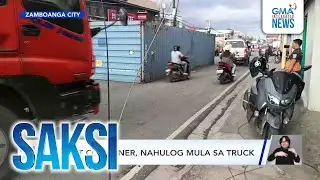 40-ft container, nahulog mula sa truck | Saksi