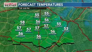 48 First Alert Forecast: Sunshine, seasonal and breezy for Tuesday