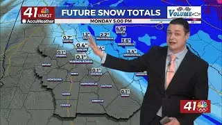 4PM Snow Forecast for Middle Georgia (January 30, 2026)