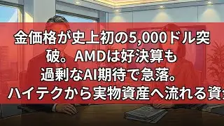 【特集】金5,000ドル突破とAMD暴落。好決算でも売られるAI株の限界と「歴史的資産逃避」の背景を分析