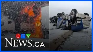 50 vehicles involved in multi-collision on Highway 401 in Eastern Ontario