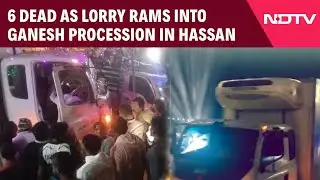 6 Dead As Lorry Rams Into Ganesh Procession In Hassan