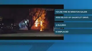 6 displaced, 2 injured in Winston-Salem house fire, firefighters say