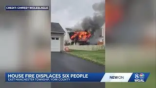 6 displaced after 2-alarm house fire in York County