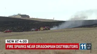 60-acre fire prompts evacuations near Dragonman Distributors