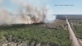 60+ acre wildfire in Hilliard is now 25% contained, officials say