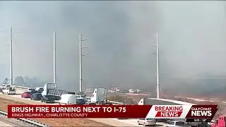 60-plus-acre brush fire impacted I-75 traffic in Charlotte County