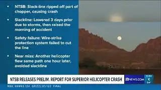 6AM NTSB releases preliminary report for Superior helicopter crash