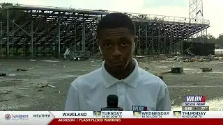 6pm LIVE REPORT: Moss Point High School Stadium Press Box destroyed