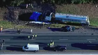 7 killed in fiery multi-vehicle crash on I-85 in Jackson County
