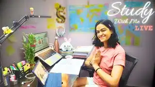 🌻8 HOUR LIVE🔴STUDY WITH ME📖 ||  POMODORO 50/10 || RAIN SOUND🎵