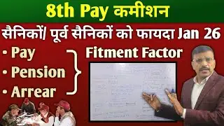 8th Pay Commission: Serving-Retired सैनिकों को Pay, Pension, Arrear और Fitment Factor का फायदा कैसे?