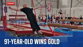 91-year-old former trampoline champion wins gold