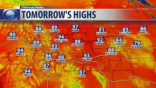 A brief cool down today before temperatures soar back into the 90