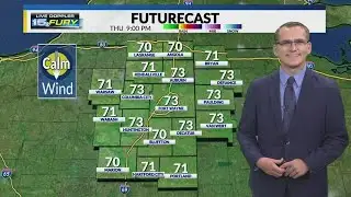 A calm and mostly clear night