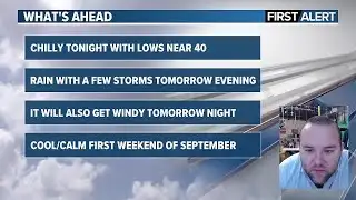 A chilly night tonight and then rain/storms/wind tomorrow night