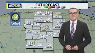 A cloudy, windy, and warm Saturday