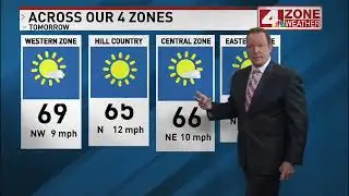 A cold front will move through tonight bringing cooler morning temps in the 40s